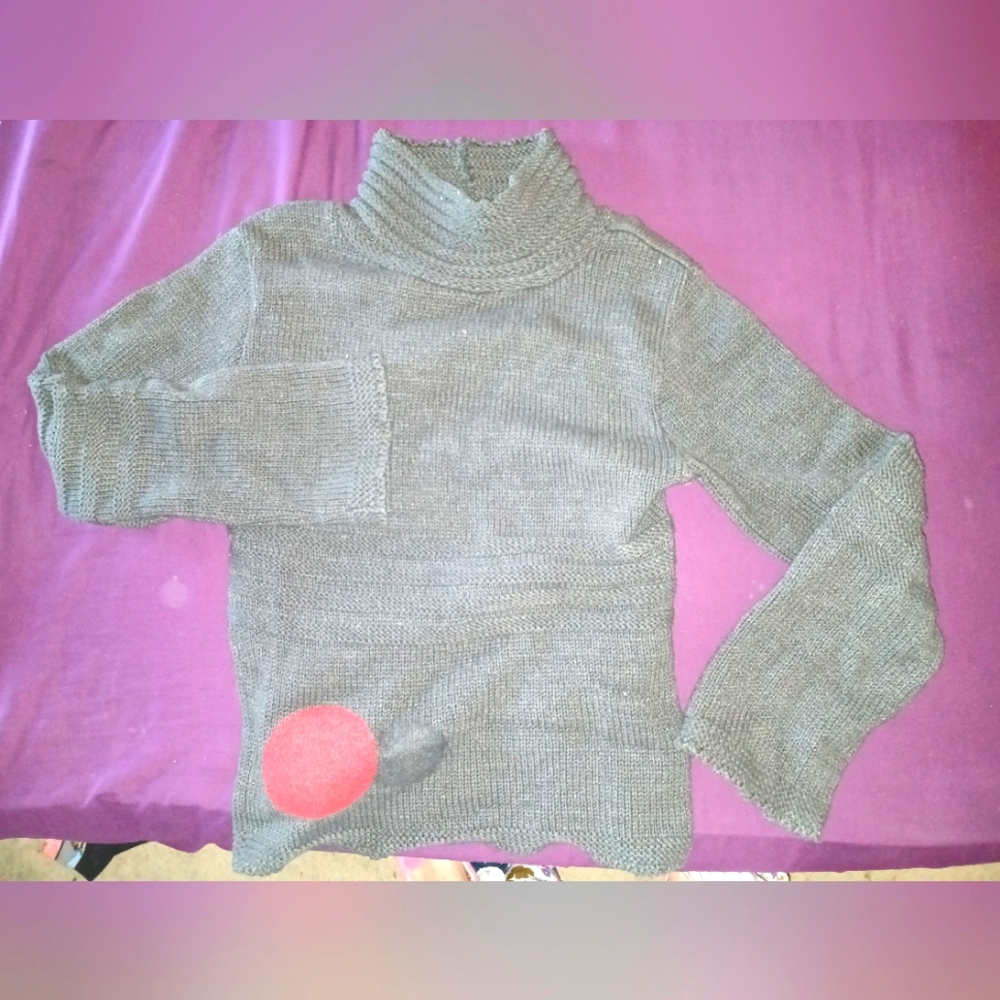 Rare 90s Cop. Copine Gray Turtleneck Sweater Medium